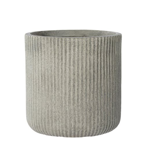 Pot stripes Green - D 24 x H 24 cm