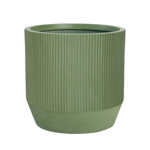 Pot strips edge fibre clay D 45 x H 45 cm groen
