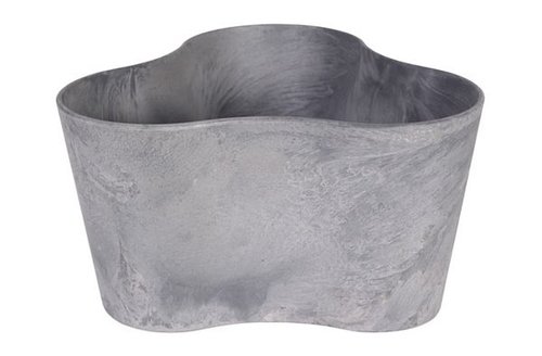 Pot triangle Claire grijs D26 H14