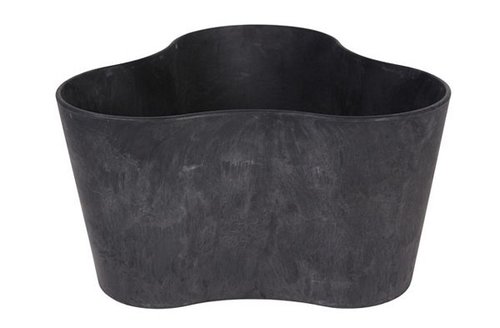Pot triangle Claire zwart D26 H14