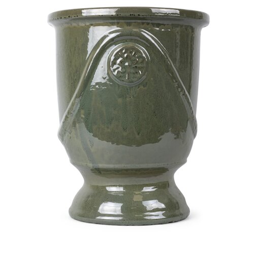 Pot urn D 32 x H 41 cm copper blue