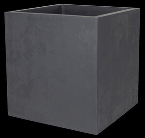 Pot vierkant Basalt - 49,5x49,5x49,5cm Antraciet - afbeelding 1