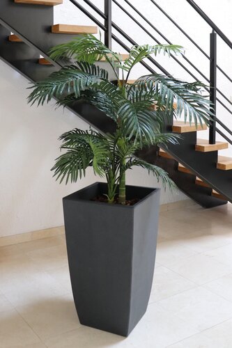 Pot vierkant Basalt Diva - 43,5x43,5x78,2cm Antraciet - afbeelding 3
