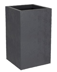 Pot vierkant Basalt Up - 29,5x29,5x49,5cm Antraciet - afbeelding 1