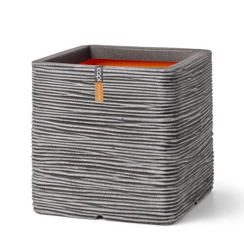 Pot vierkant Rib NL 40x40x40 antraciet