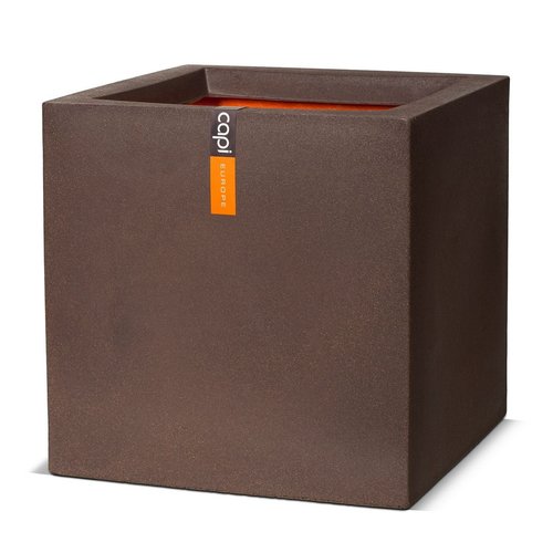 Pot vierkant Smooth NL 30x30x30 bruin