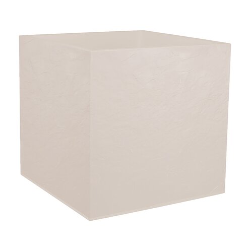 Pot vierkant Volcania 39,5 x 39,5 x 43,5 cm beige limestone - afbeelding 1
