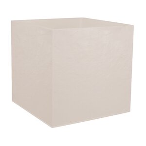 Pot vierkant Volcania - 39,5x39,5x43,5cm Beige kalksteen - afbeelding 1