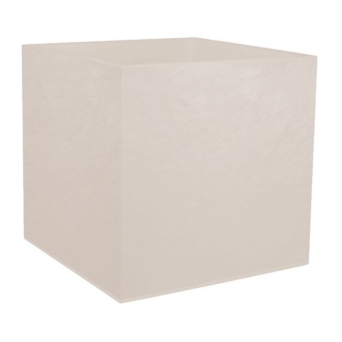 Pot vierkant Volcania - 39,5x39,5x43,5cm Beige kalksteen - afbeelding 2