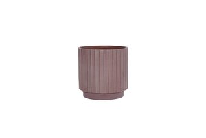 Pot Wide Rib Verhoogd Fibre Clay D 30 X H 30 Cm Donkere Klei
