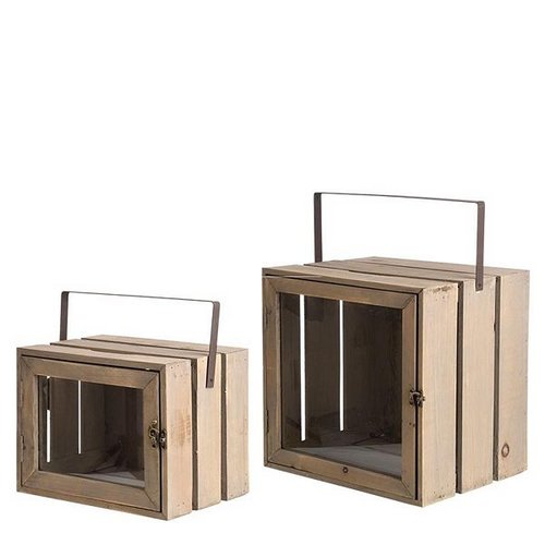 Presentatiebox hout S set van 2