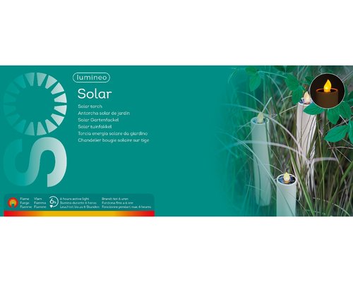 Lumineo Solar kaars wit - 90 cm - afbeelding 4