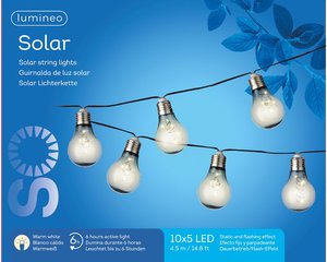 Lumineo Solar partyverlichting 50 lamps - 450 cm - afbeelding 3
