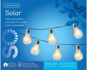 Lumineo Solar partyverlichting 50 lamps - 450 cm - afbeelding 2