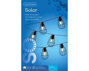 Lumineo Solar partyverlichting 8 lamps - 350 cm - afbeelding 4