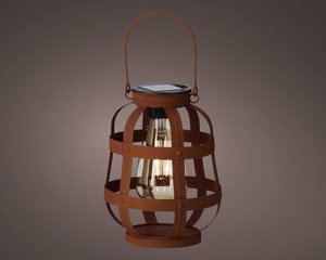 Lumineo Solar lantaarn rustiek bruin - Ø 14 cm - afbeelding 2
