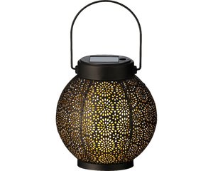 Lumineo Solar lantaarn zwart/goud - Ø 14 cm - afbeelding 1