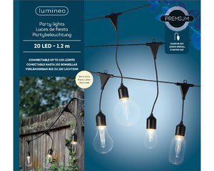 Lumineo LED partylight klassiek warm 20 lamps - 950 cm - afbeelding 4
