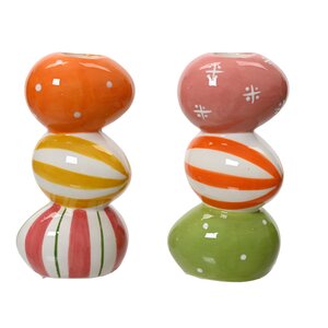 Kandelaar dolomiet 2col - D 6,3 x H 5,2 cm