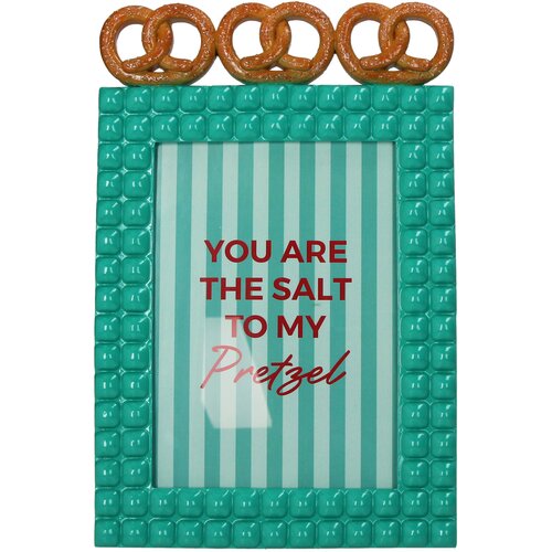 Fotolijst Pretzel Polyresin Turquoise - H 18 x B 13 cm - afbeelding 1