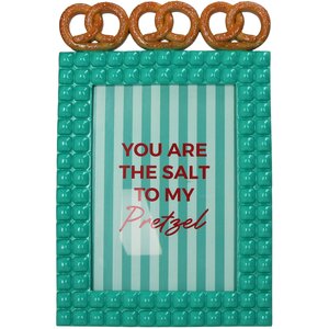 Fotolijst Pretzel Polyresin Turquoise - H 18 x B 13 cm - afbeelding 1