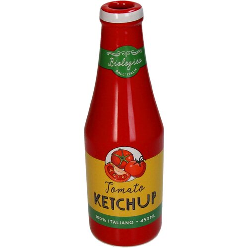 Vaas Ketchup Aardewerk Rood - H 21,5 x B 7 x L 7 cm - afbeelding 1