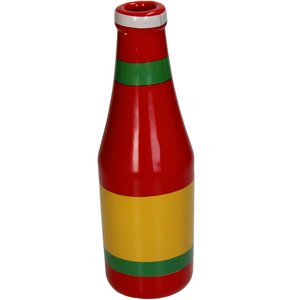Vaas Ketchup Aardewerk Rood - H 21,5 x B 7 x L 7 cm - afbeelding 2