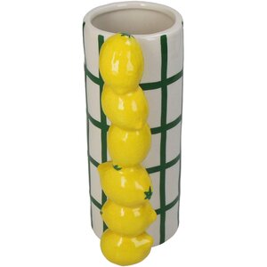 Vaas Citroen Aardewerk Geel - H 18,5 x B 8 x L 11 cm - afbeelding 2