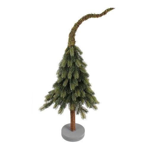 DECO kunstkerstboom op voet - H 90 x D 35 cm