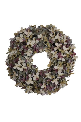 Kunstkrans hortensia naturel - D45cm Blauw