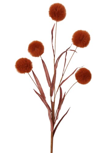 Kunsttak met 5 bollen - L95cm Donkerbruin