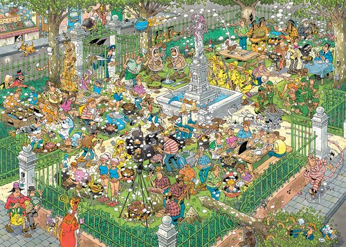 Puzzel Jan van Haasteren BBQ feest! - 1.000 st. - afbeelding 2