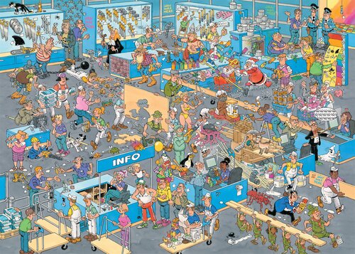Puzzel Jan van Haasteren De Bouwmarkt & De Verbouwing - 2x1000 st. - afbeelding 2
