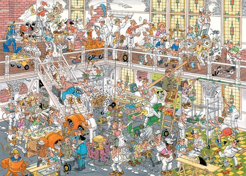 Puzzel Jan van Haasteren De Bouwmarkt & De Verbouwing - 2x1000 st. - afbeelding 3