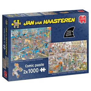 Puzzel Jan van Haasteren De Bouwmarkt & De Verbouwing - 2x1000 st. - afbeelding 1