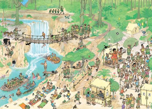 Puzzel Jan van Haasteren - De Jungletocht - 1.000 st. - afbeelding 2
