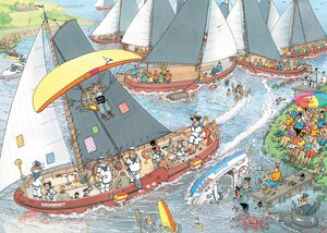 Puzzel Jan van Haasteren - De Kaasmarkt & Skûtsjesilen - 2x1000 st. - afbeelding 3