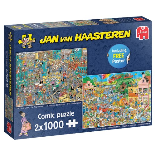 Puzzel Jan van Haasteren De Muziekwinkel & Vakantiekriebels 2x1000