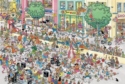 Puzzel Jan van Haasteren Een naaldhak te hoog - 1.500 st. - afbeelding 2