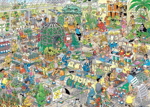 Puzzel Jan van Haasteren Het Tuincentrum - 1.000 st.