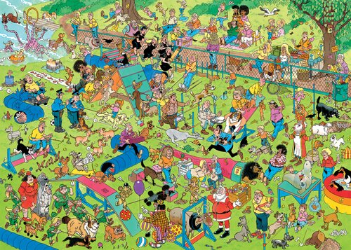 Puzzel Jan van Haasteren Hondenparcours - 1.000 st. - afbeelding 2