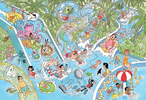 Puzzel Jan van Haasteren Junior Waterglijbaan gekte - 360 st. - afbeelding 2