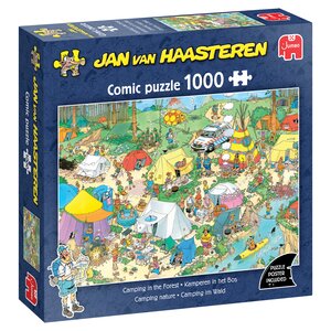 Puzzel Jan van Haasteren - Kamperen In Het Bos - 1.000 st. - afbeelding 1