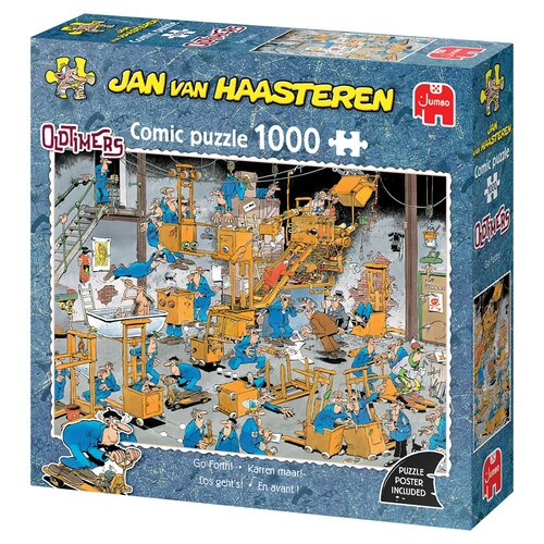 Puzzel Jan van Haasteren Oldtimers - Karren maar! - 1.000 st. - afbeelding 3