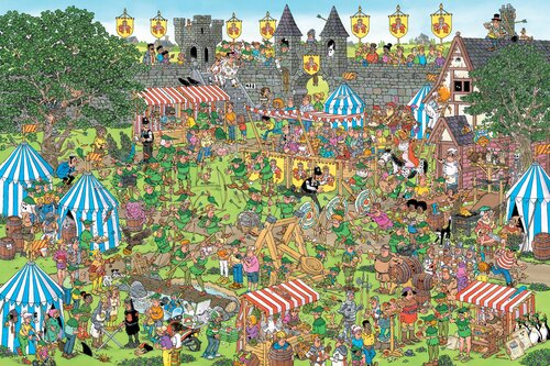 Puzzel Jan van Haasteren - Robin Hood Festival - 1.500 st. - afbeelding 2