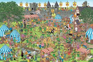 Puzzel Jan van Haasteren - Robin Hood Festival - 1.500 st. - afbeelding 2