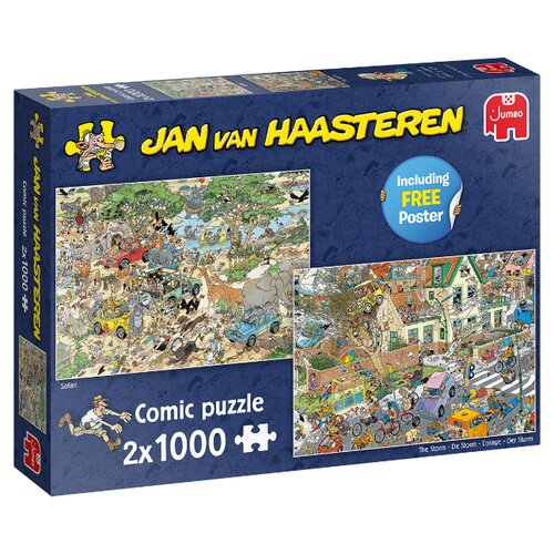 Puzzel Jan van Haasteren Safari & Storm 2x1000