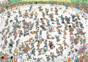 Puzzel Jan van Haasteren - Skateboarden In De Bowl - 1.000 st. - afbeelding 2