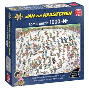 Puzzel Jan van Haasteren - Skateboarden In De Bowl - 1.000 st. - afbeelding 1