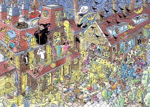 Puzzel Jan van Haasteren Trick or Treat - 500 st. - afbeelding 2